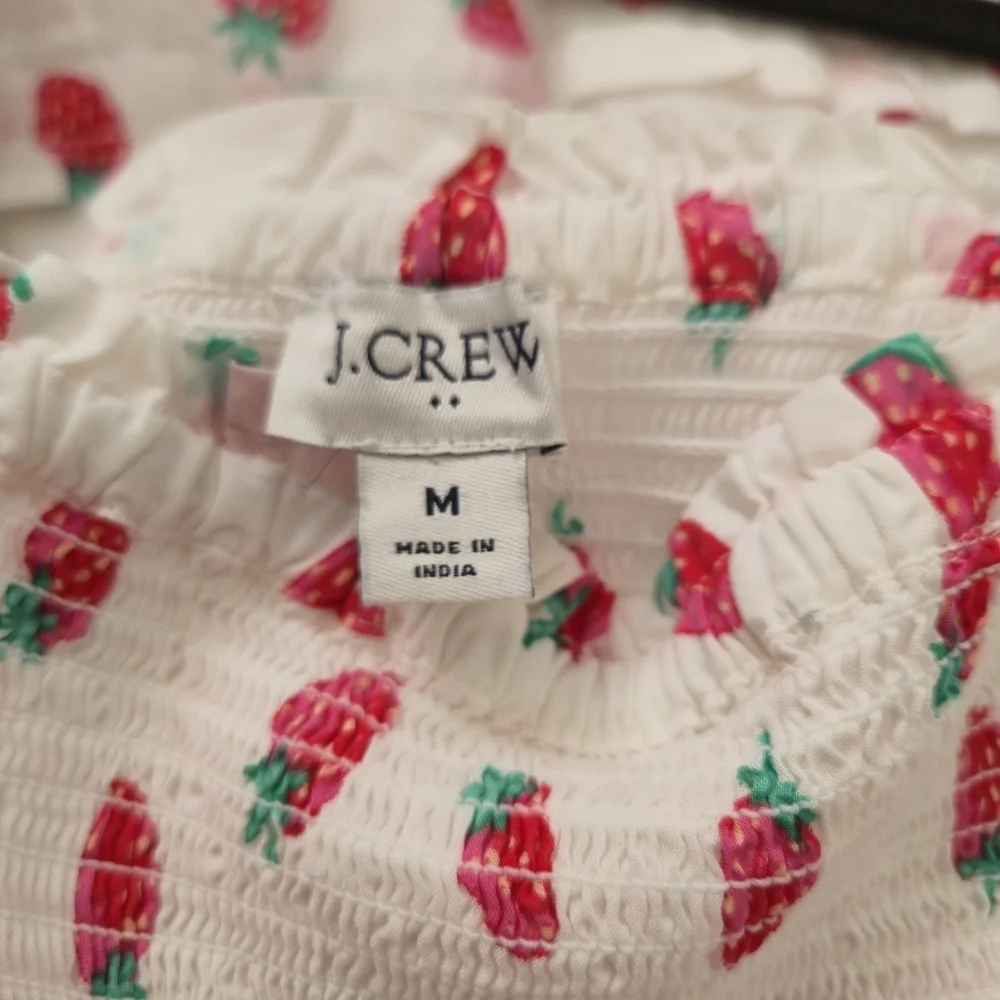 J.Crew Women Smocked Tiered Dress Size M - Picture 4 of 8